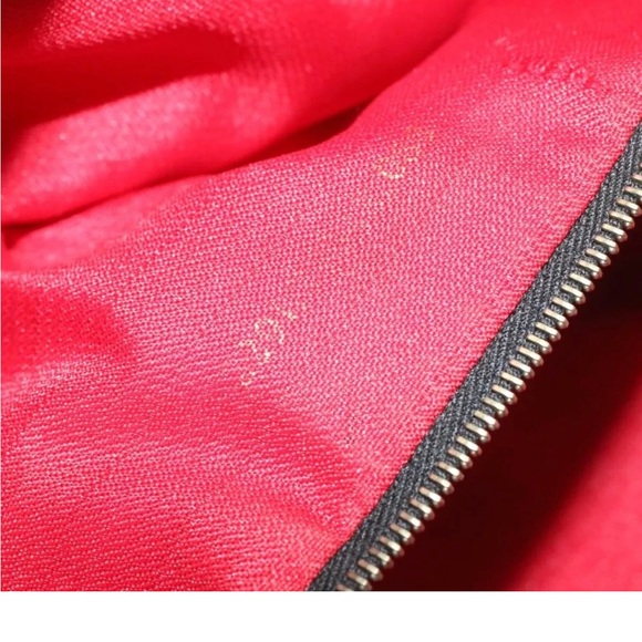 Auth FENDI Leopard Canvas Vanity Pouch Brown Red - Picture 10 of 12